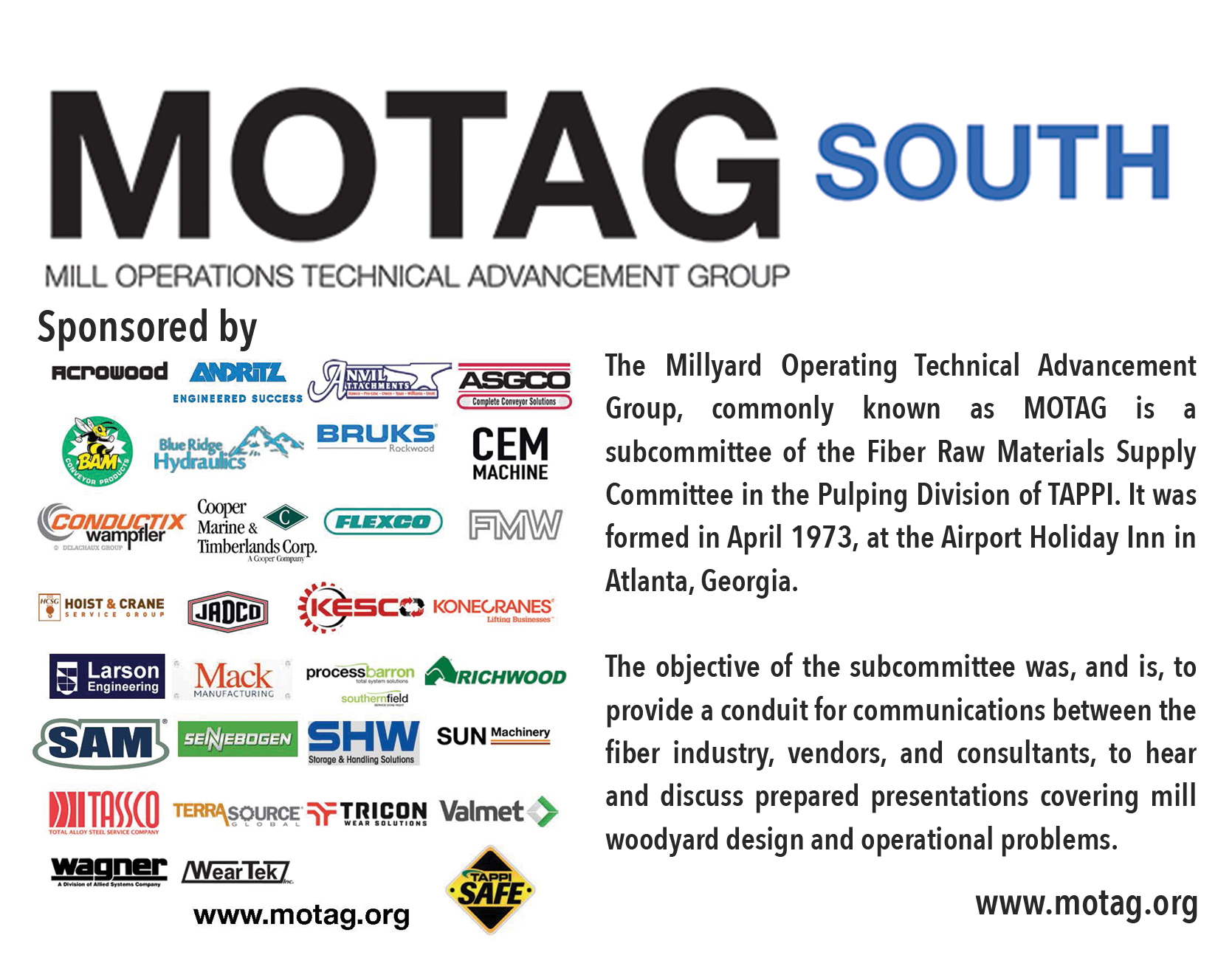 MOTAG SOUTH SPONSORS 2019 – POST CARD SIDE 2